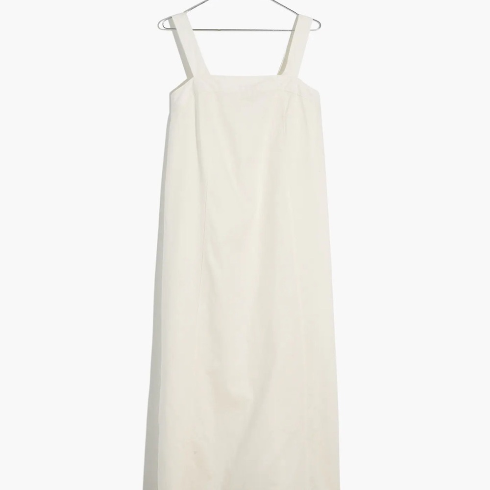 Madewell Linen-Cotton Princess Seamed Sleeveless Midi Dress Size S - Picture 11 of 12